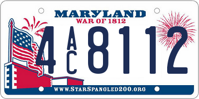 MD license plate 4AC8112