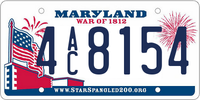 MD license plate 4AC8154