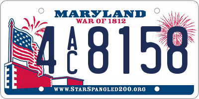 MD license plate 4AC8158