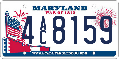 MD license plate 4AC8159