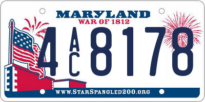 MD license plate 4AC8178