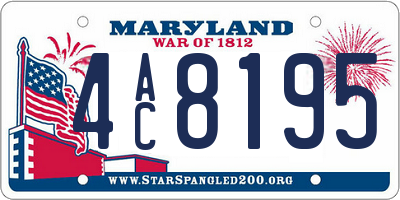 MD license plate 4AC8195