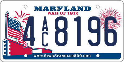 MD license plate 4AC8196