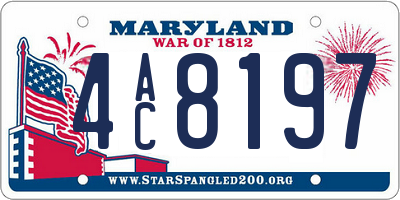MD license plate 4AC8197