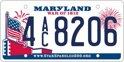 MD license plate 4AC8206