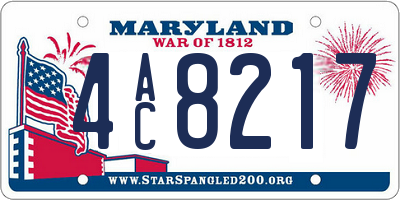 MD license plate 4AC8217