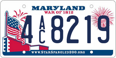 MD license plate 4AC8219