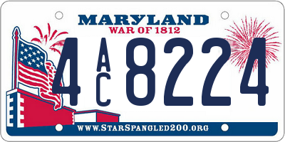 MD license plate 4AC8224