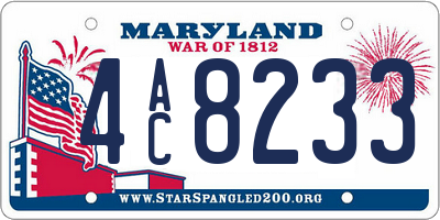 MD license plate 4AC8233