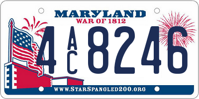 MD license plate 4AC8246