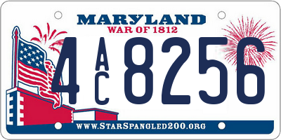 MD license plate 4AC8256