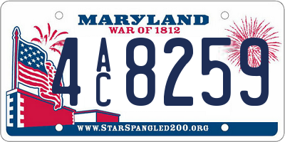 MD license plate 4AC8259