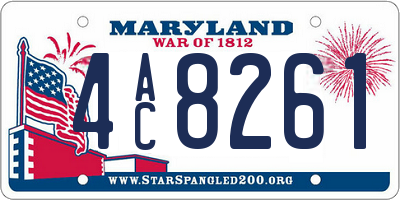 MD license plate 4AC8261