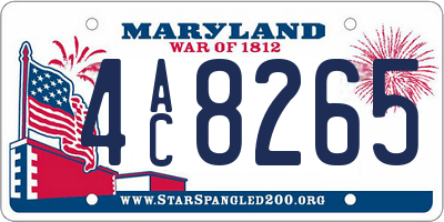 MD license plate 4AC8265