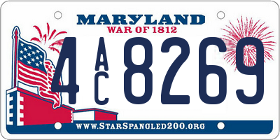 MD license plate 4AC8269