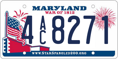 MD license plate 4AC8271