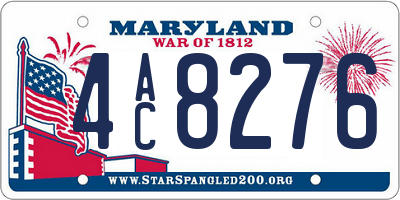 MD license plate 4AC8276