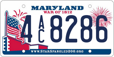 MD license plate 4AC8286