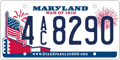 MD license plate 4AC8290