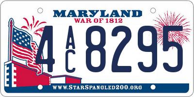 MD license plate 4AC8295
