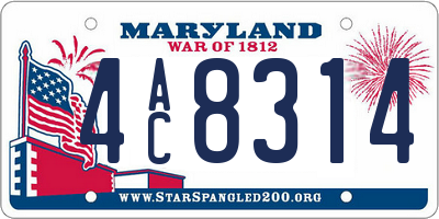 MD license plate 4AC8314
