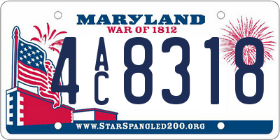 MD license plate 4AC8318