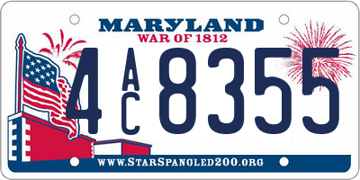 MD license plate 4AC8355