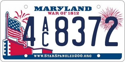 MD license plate 4AC8372