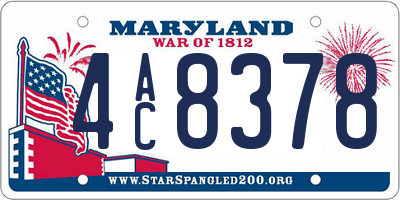 MD license plate 4AC8378