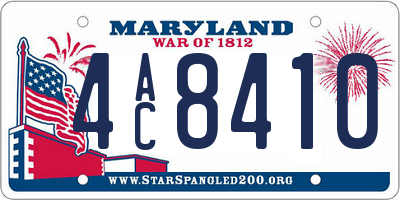 MD license plate 4AC8410