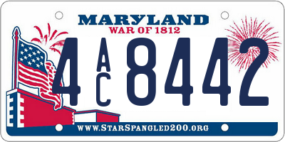 MD license plate 4AC8442