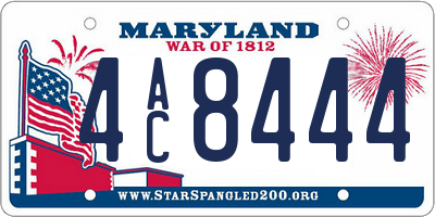 MD license plate 4AC8444