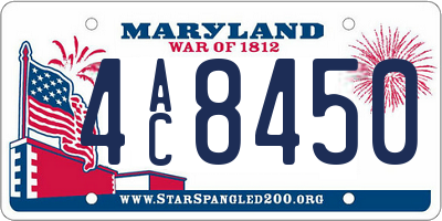 MD license plate 4AC8450