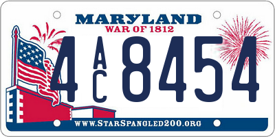 MD license plate 4AC8454