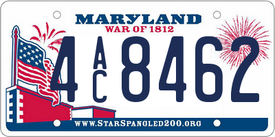 MD license plate 4AC8462