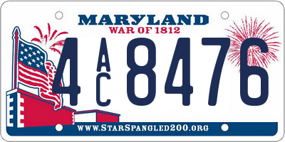 MD license plate 4AC8476