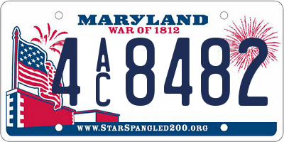 MD license plate 4AC8482
