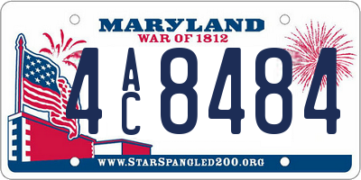 MD license plate 4AC8484
