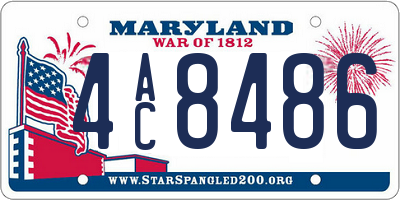 MD license plate 4AC8486
