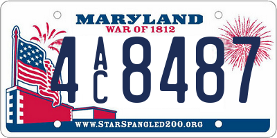 MD license plate 4AC8487