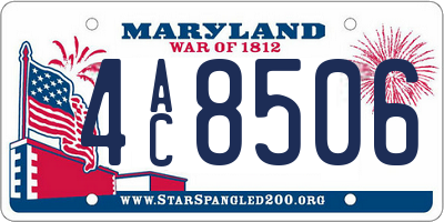 MD license plate 4AC8506