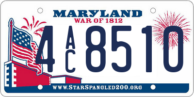 MD license plate 4AC8510
