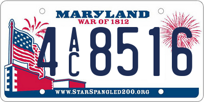 MD license plate 4AC8516