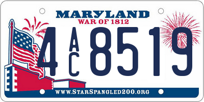 MD license plate 4AC8519