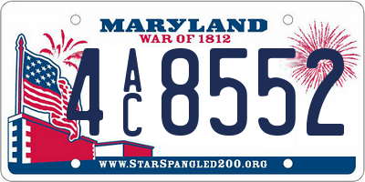 MD license plate 4AC8552