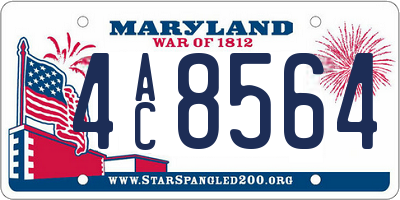 MD license plate 4AC8564