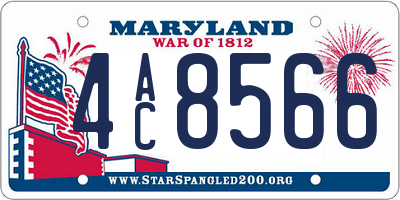 MD license plate 4AC8566