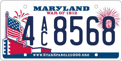 MD license plate 4AC8568