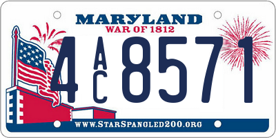 MD license plate 4AC8571