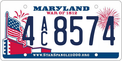 MD license plate 4AC8574